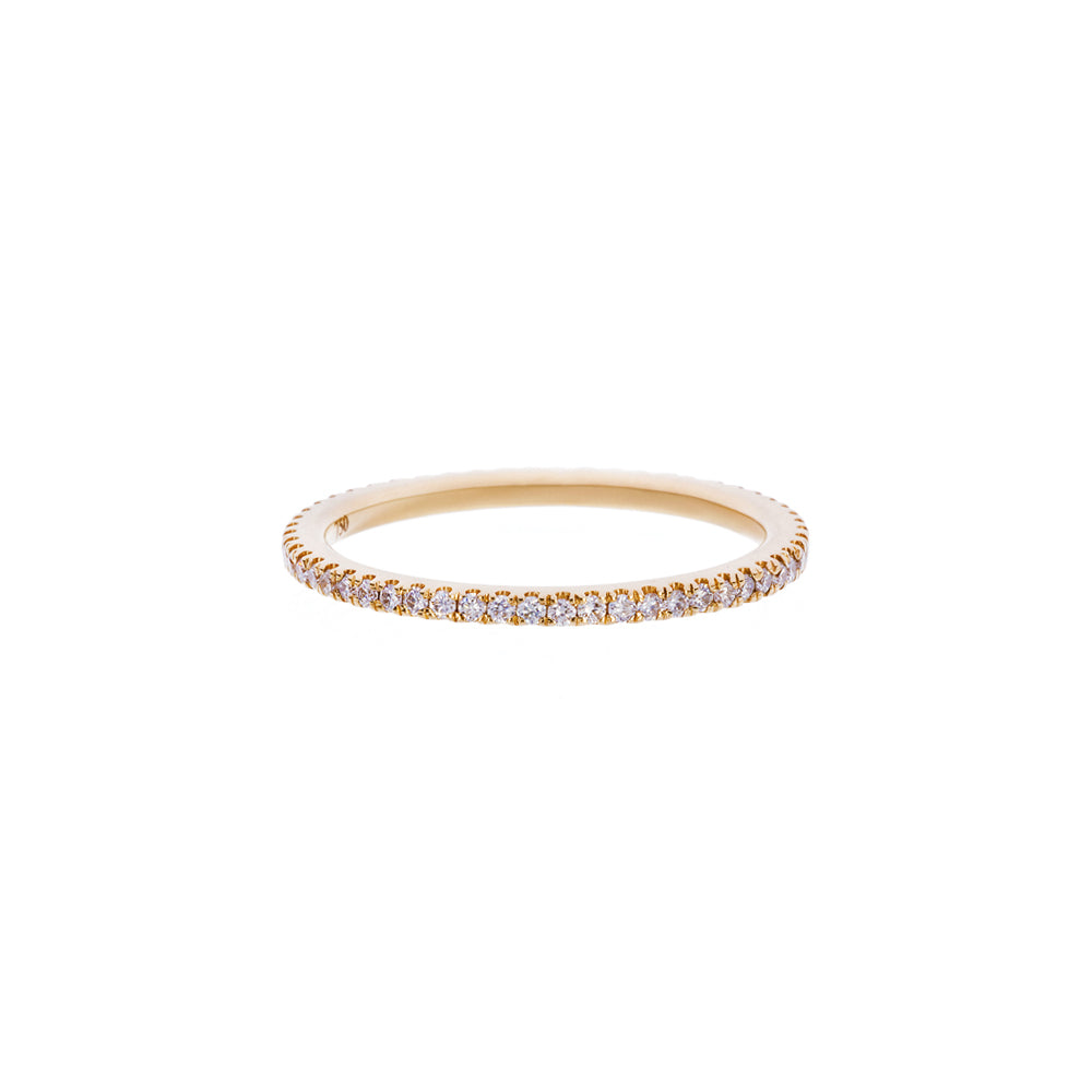 Infinity diamonds ring, yellow gold