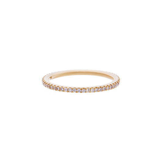 Infinity diamonds ring, yellow gold