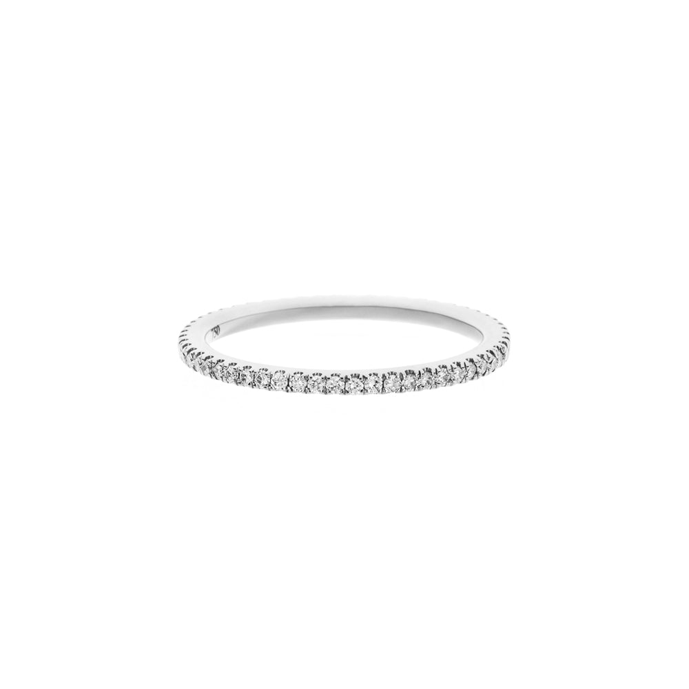 Infinity diamonds ring, white gold gold