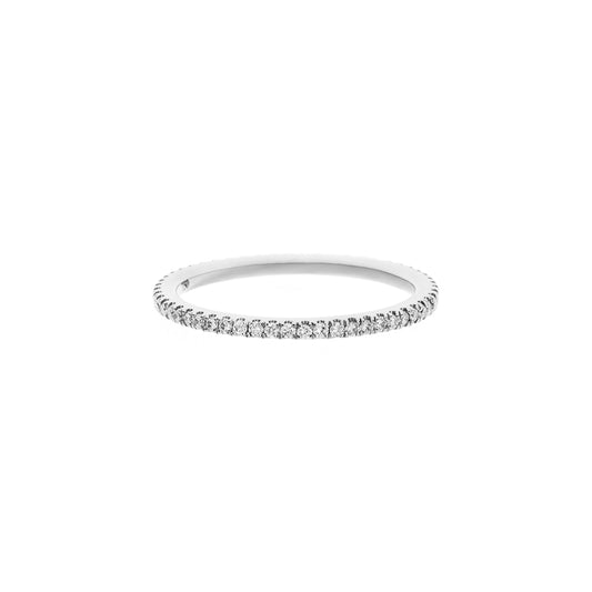 Infinity diamonds ring, white gold gold