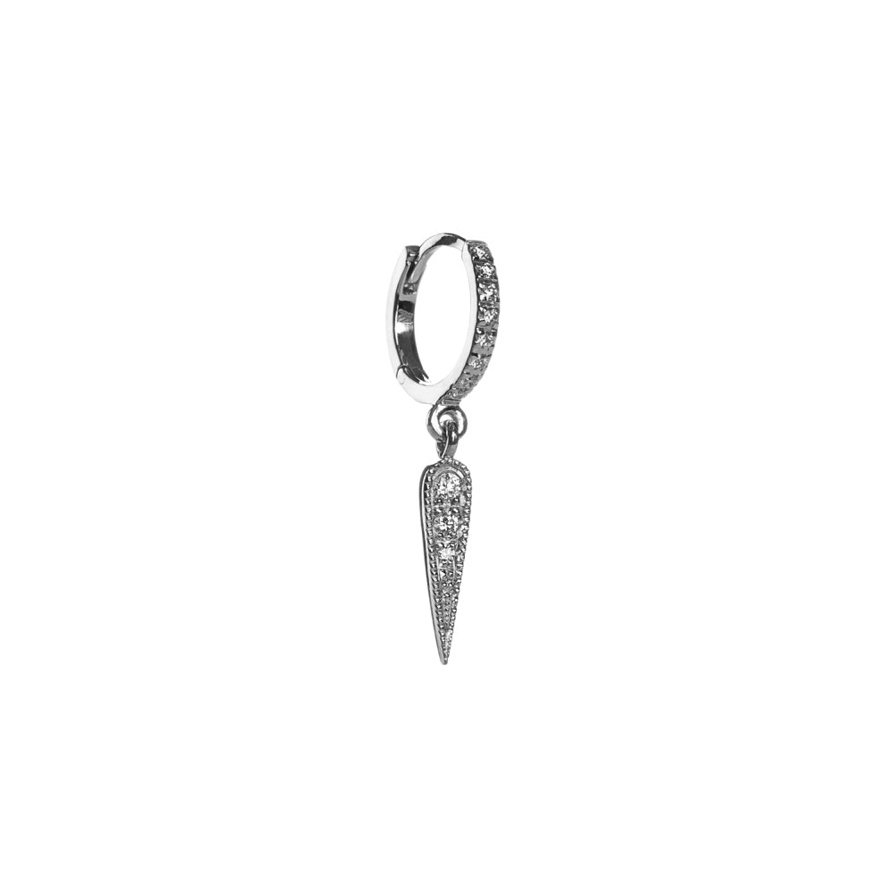 Mono earring, white gold