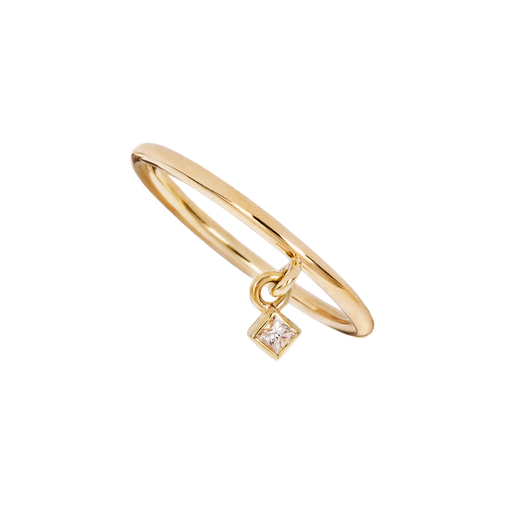 Pendant ring, yellow gold