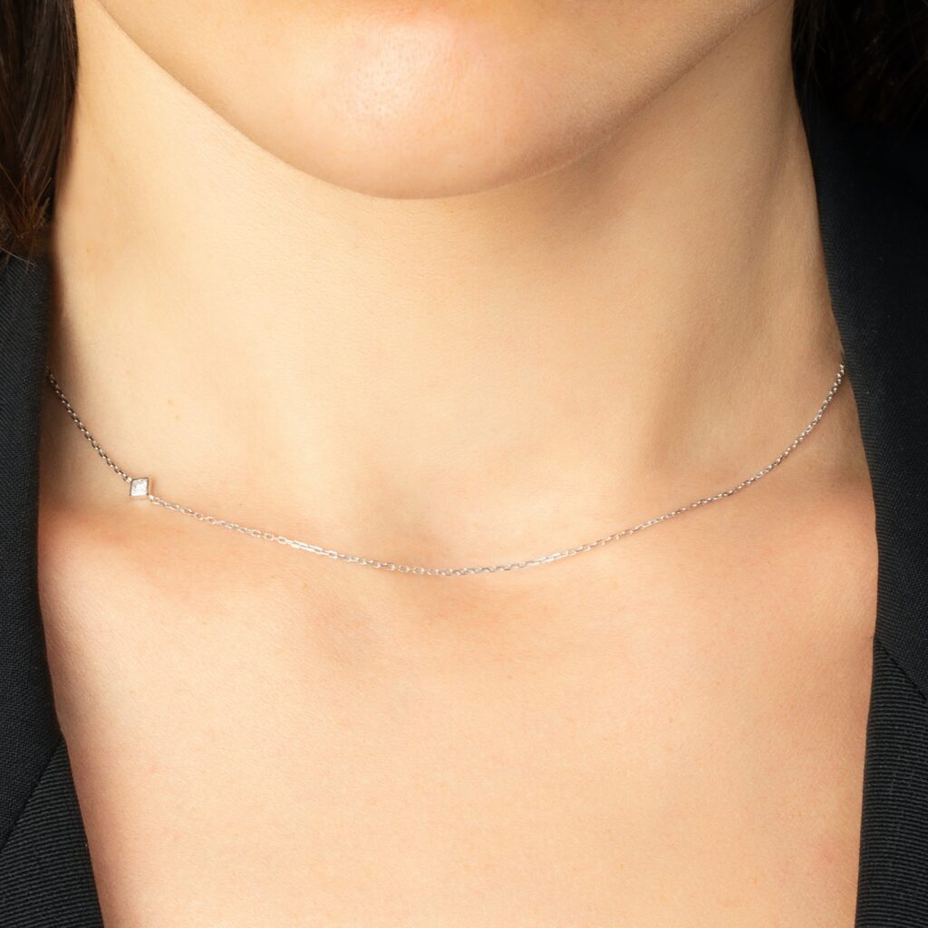 Princess necklace, white gold