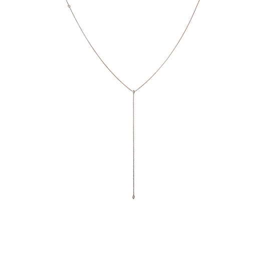 Tie necklace, white gold